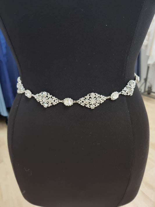 Diamond Shaped Rhinestone  Wedding Dress  Belt