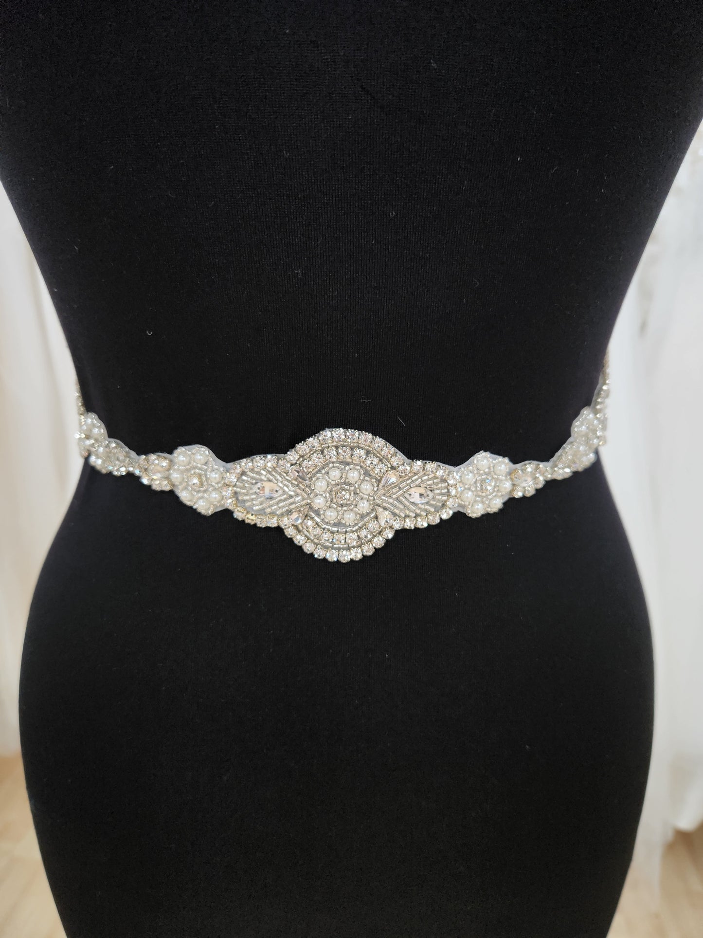 Rhinestone and Pearl Belt