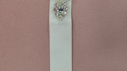 Rhinestone and Pearl Wedding Dress Belt