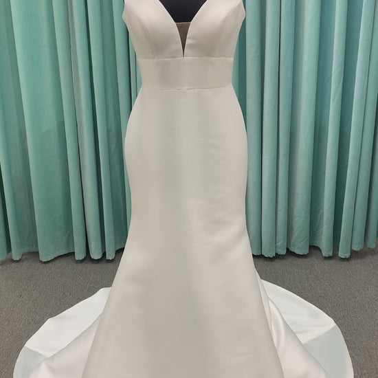 Fit and flare Mikado Wedding Dress