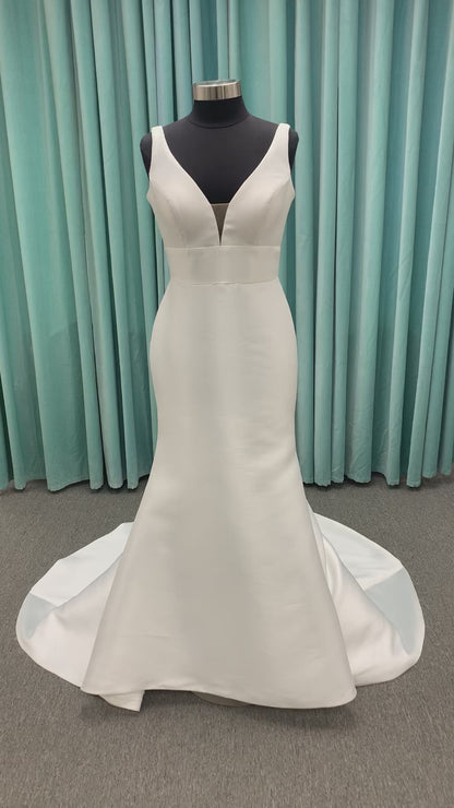 Fit and flare Mikado Wedding Dress