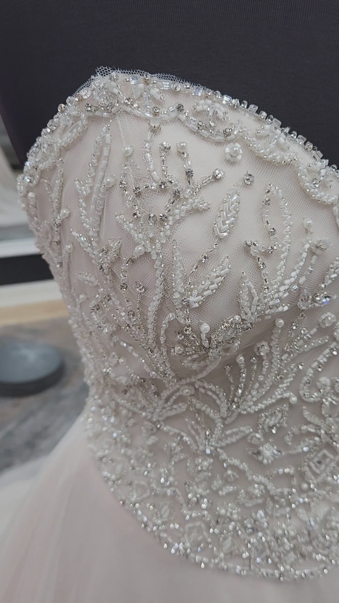 Sweetheart beaded bodice ball gown wedding dress