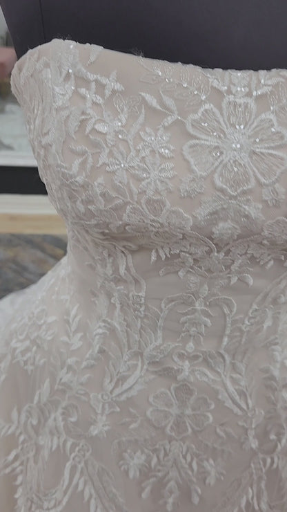 Strapless Lace Wedding Dress