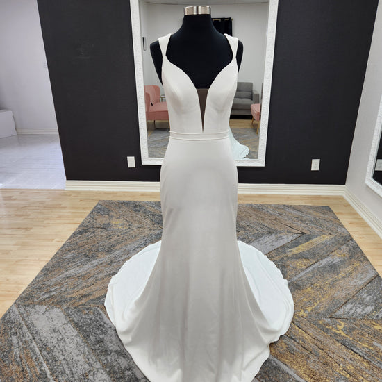 Silky Satin Fitted Wedding Dress