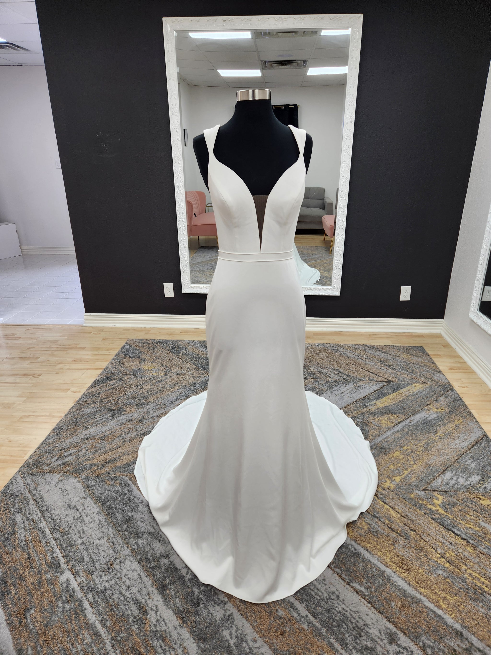 Silky Satin Fitted Wedding Dress