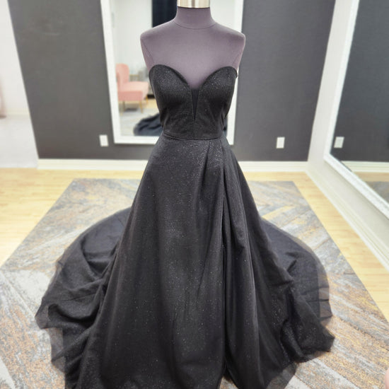 Black Glitter Wedding Dress
